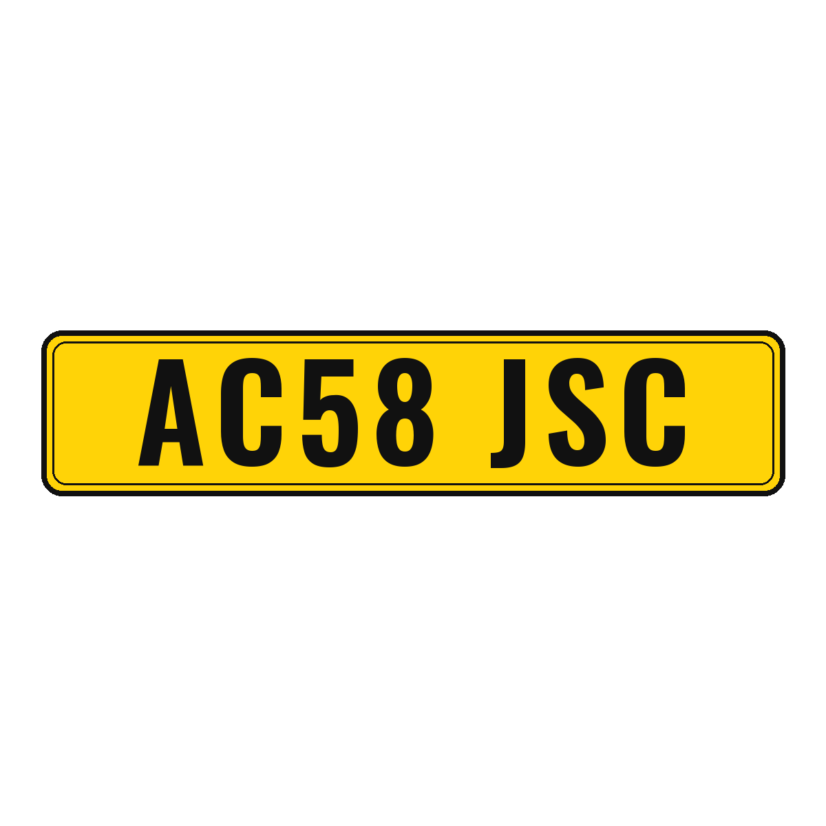 Number plate AC58 JSC