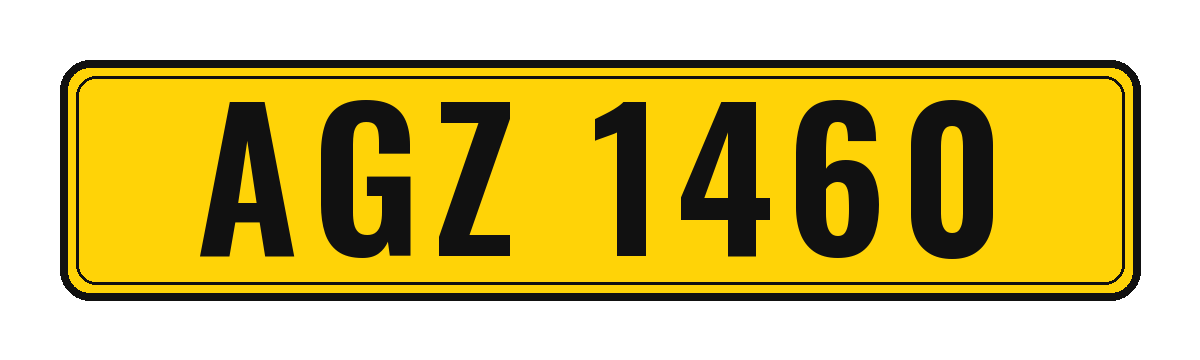 Number plate AGZ 1460