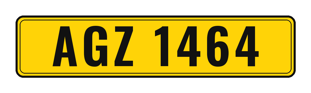 Number plate AGZ 1464