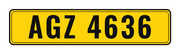 Number plate AGZ 4636