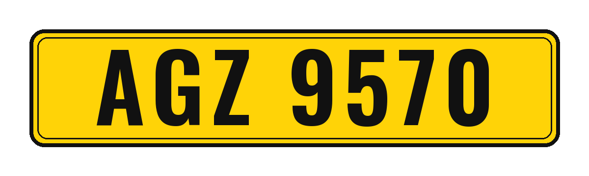 Number plate AGZ 9570