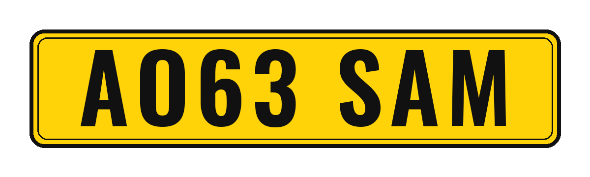 Number plate AO63 SAM
