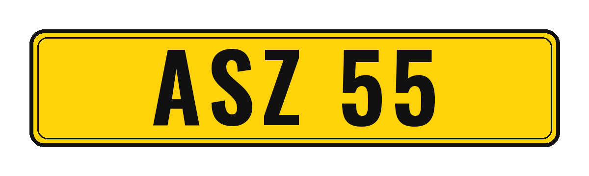 Number plate ASZ 55