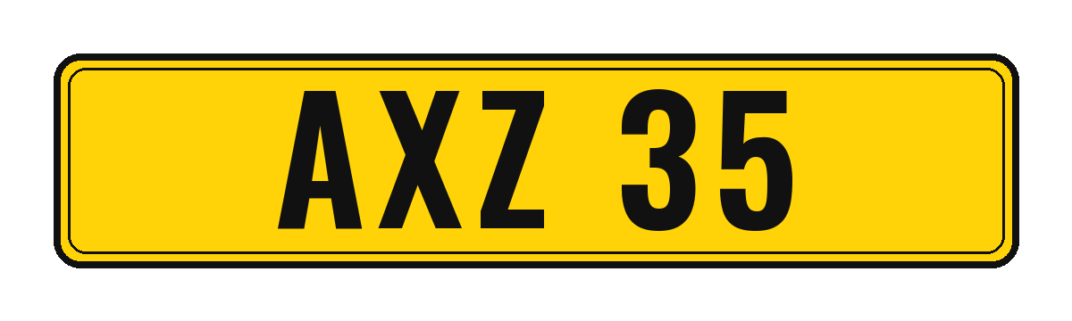 Number plate AXZ 35