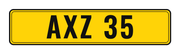 Number plate AXZ 35