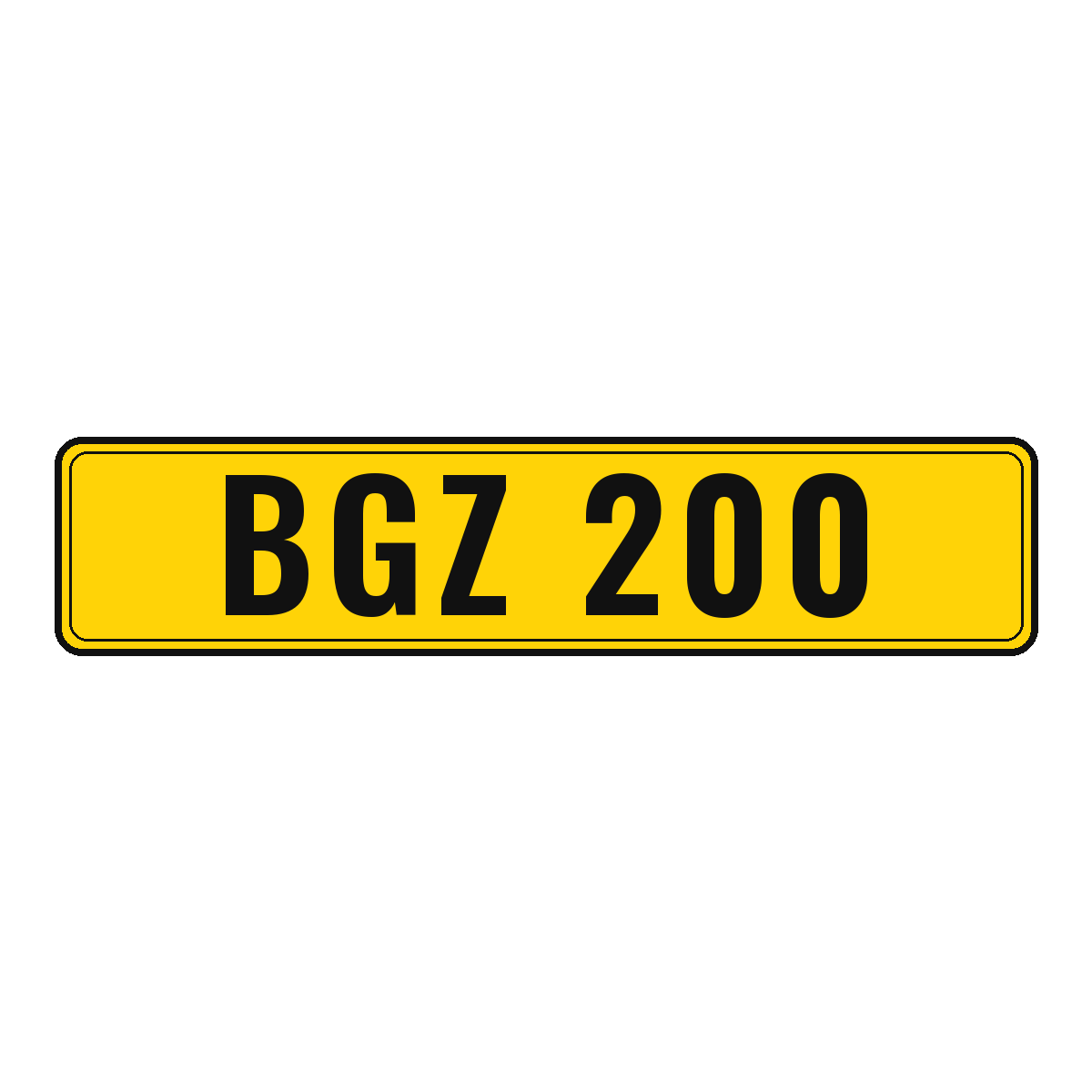 Number plate BGZ 200