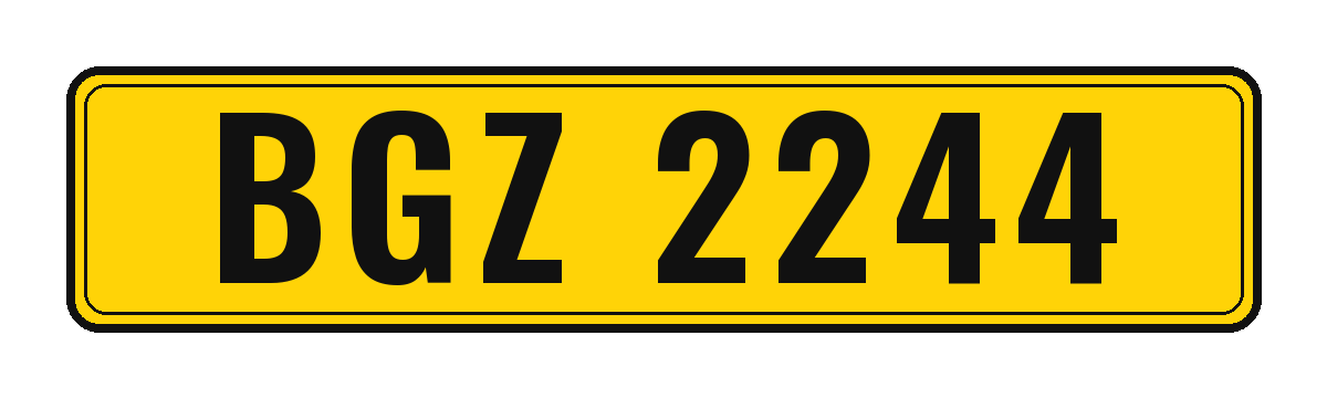 Number plate BGZ 2244