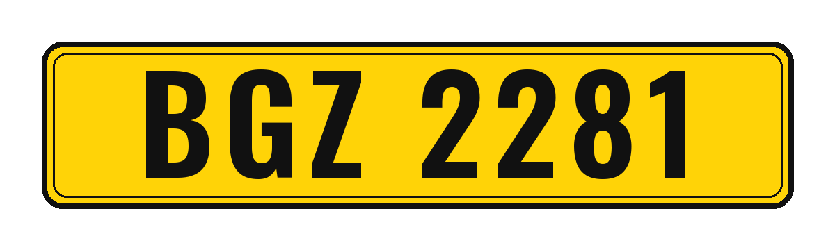 Number plate BGZ 2281