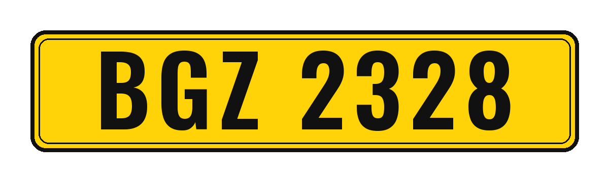 Number plate BGZ 2328