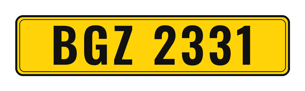 Number plate BGZ 2331