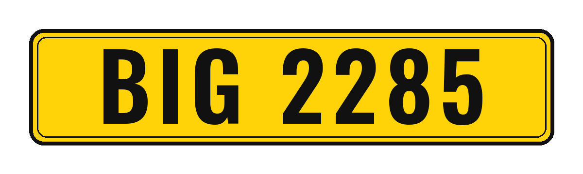 Number plate BIG 2285