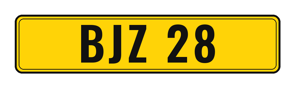 Number plate BJZ 28