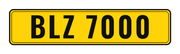 Number plate BLZ 7000