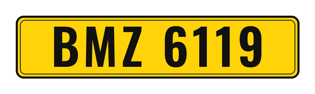 Number plate BMZ 6119