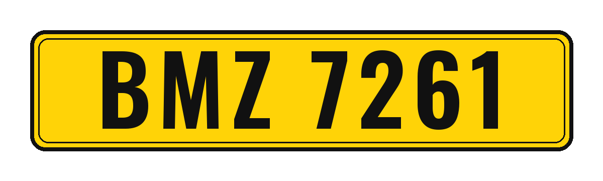 Number plate BMZ 7261