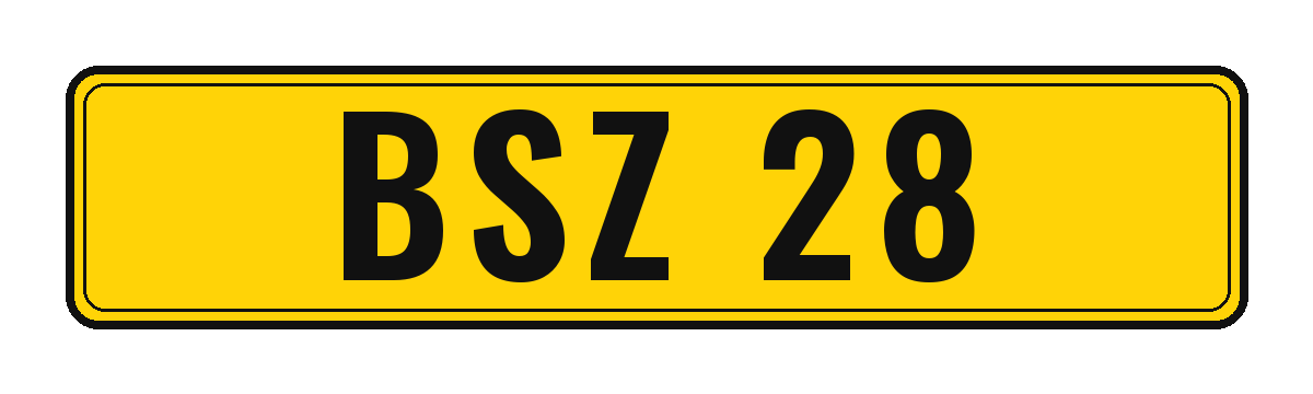 Number plate BSZ 28