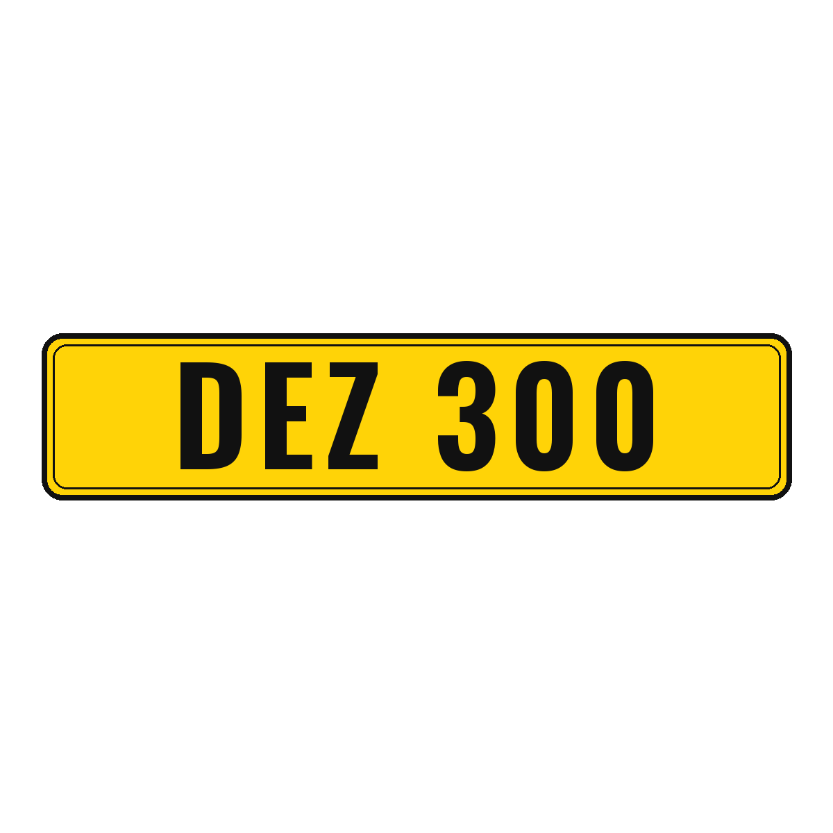 Number plate DEZ 300
