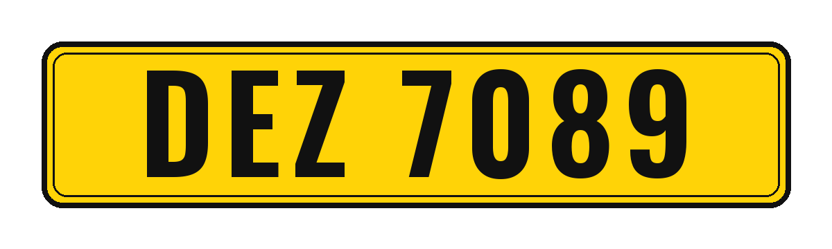 Number plate DEZ 7089