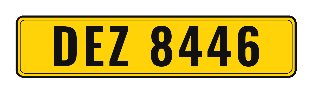 Number plate DEZ 8446