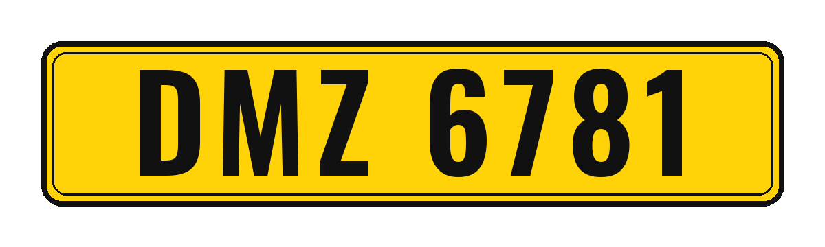 Number plate DMZ 6781