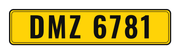 Number plate DMZ 6781