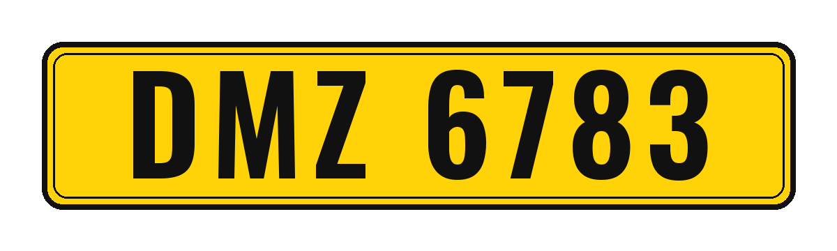 Number plate DMZ 6783