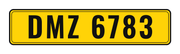 Number plate DMZ 6783