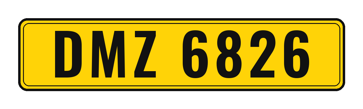 Number plate DMZ 6826