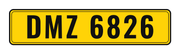 Number plate DMZ 6826