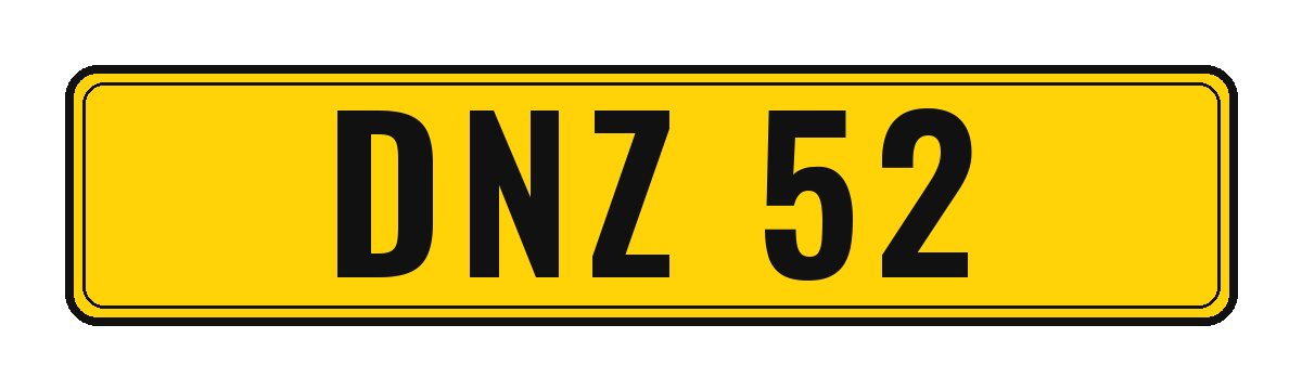 Number plate DNZ 52