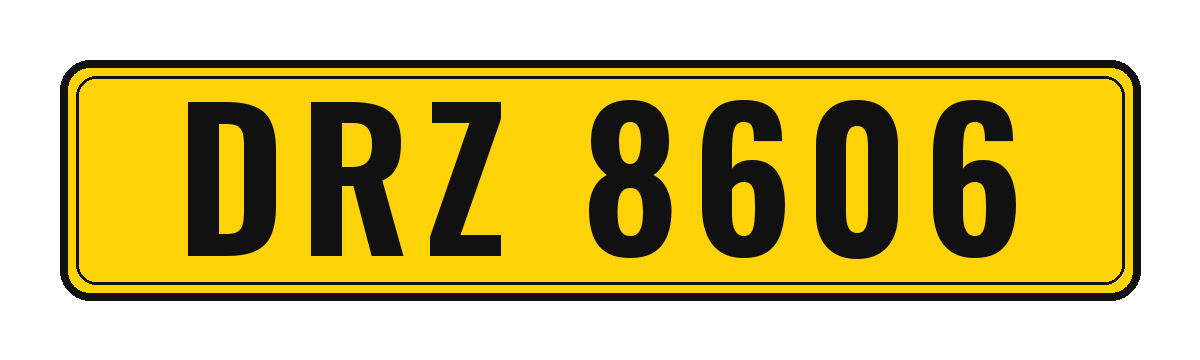 Number plate DRZ 8606