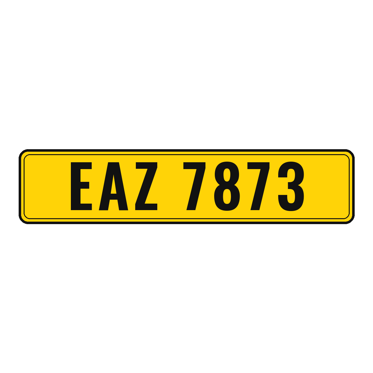 Number plate EAZ 7873