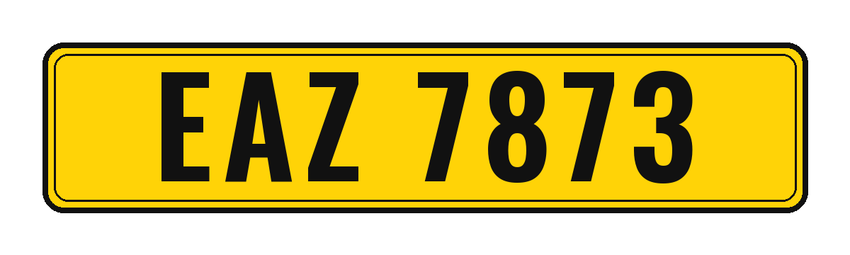 Number plate EAZ 7873