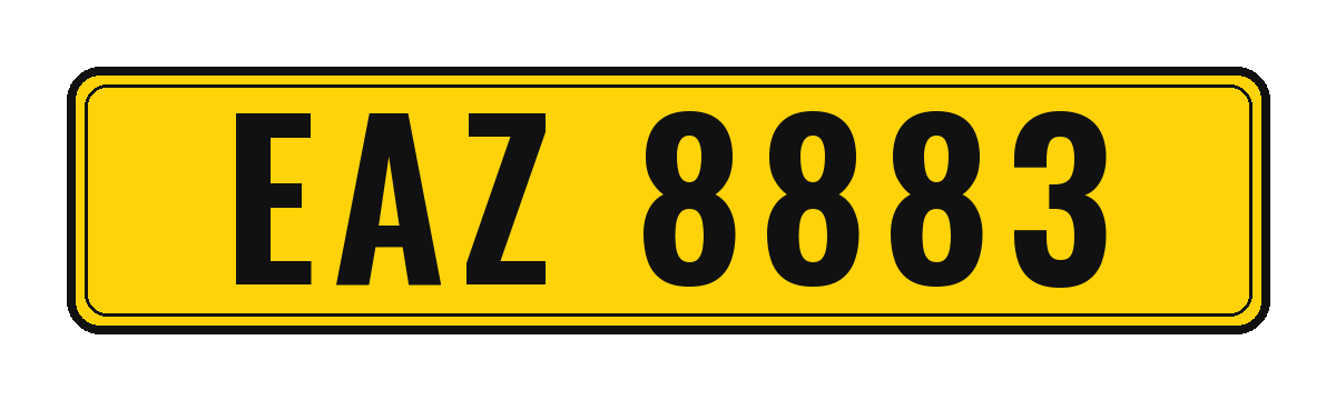 Number plate EAZ 8883