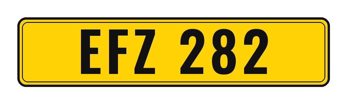 Number plate EFZ 282