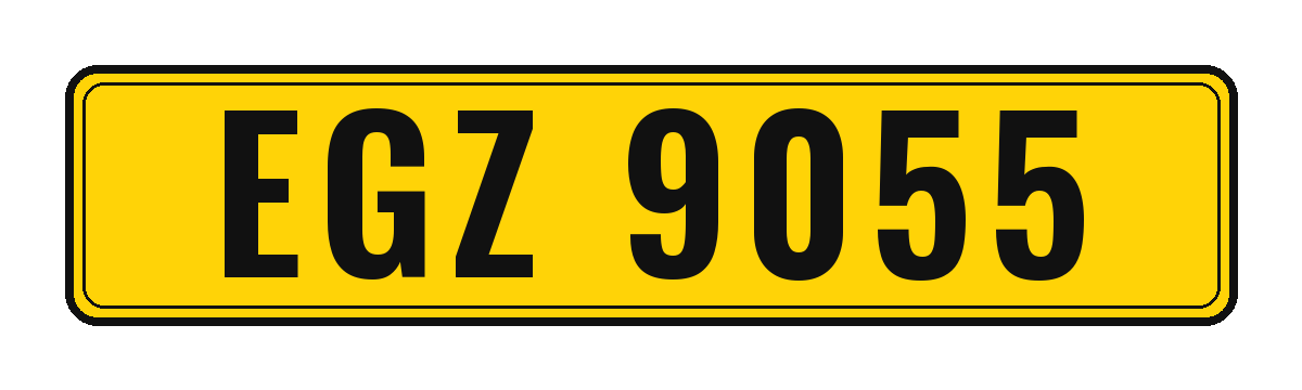 Number plate EGZ 9055