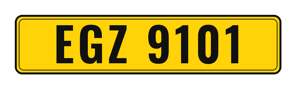 Number plate EGZ 9101