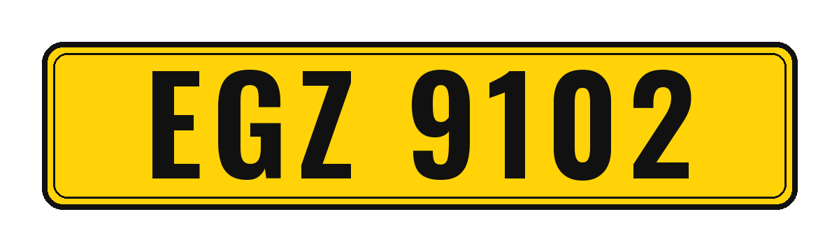 Number plate EGZ 9102