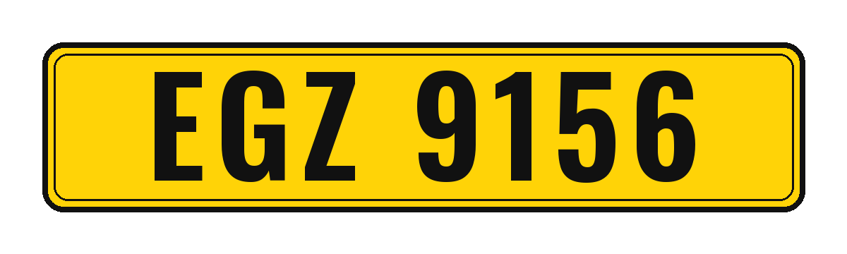 Number plate EGZ 9156