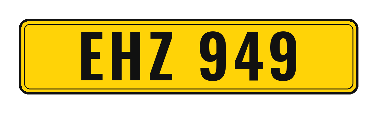 Number plate EHZ 949