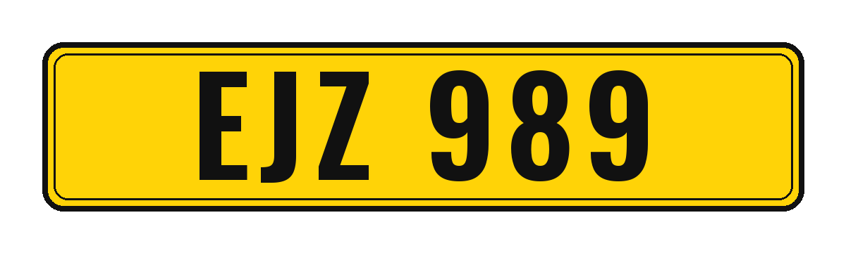 Number plate EJZ 989