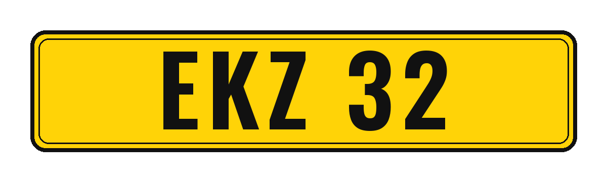Number plate EKZ 32