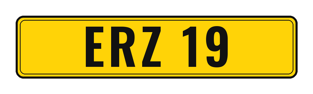Number plate ERZ 19