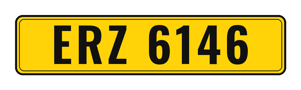 Number plate ERZ 6146