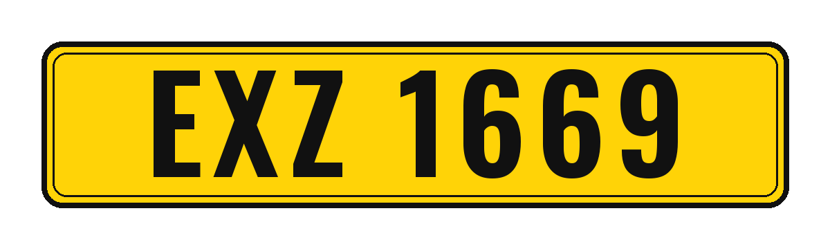 Number plate EXZ 1669