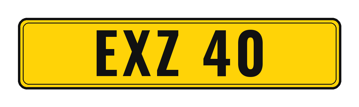 Number plate EXZ 40