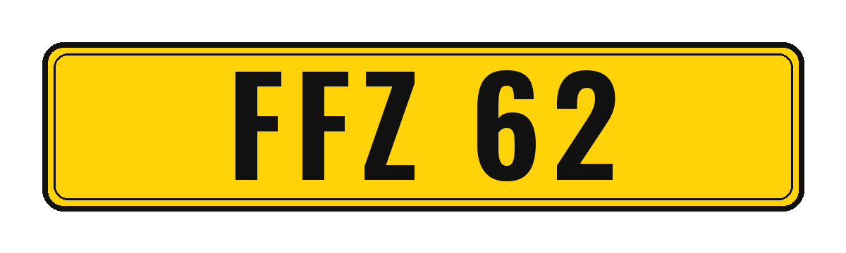 Number plate FFZ 62