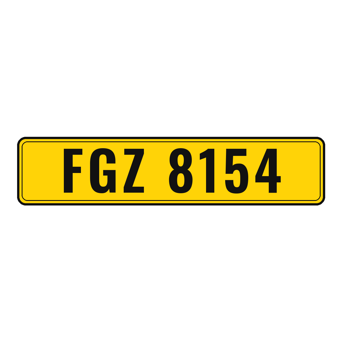 Number plate FGZ 8154