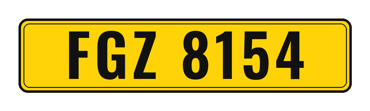 Number plate FGZ 8154