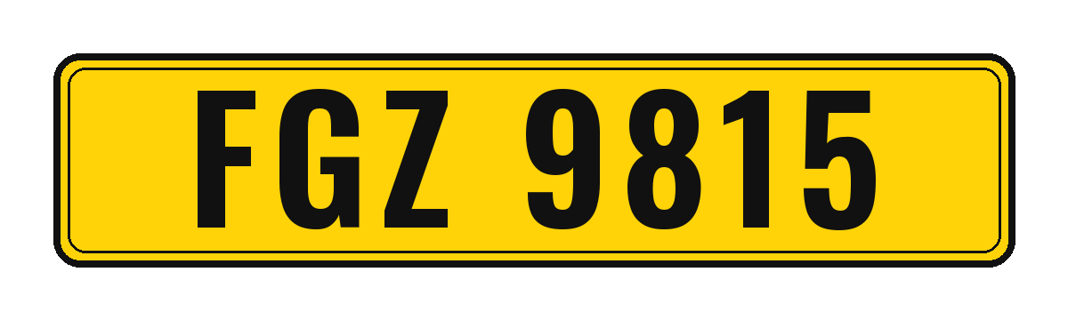 Number plate FGZ 9815